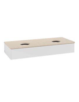 Antao Vanity unit 1200 x 190 x 500 mm incl Lighting with No Texture - Panel: Botticino Stone