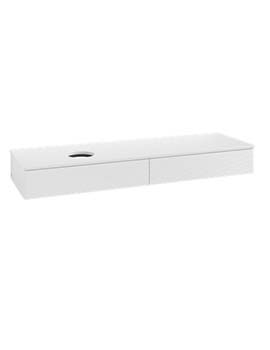 Antao Vanity unit 1600 x 190 x 500 mm incl Lighting with Grain Texture - Panel: Paint