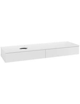 Antao Vanity unit 1600 x 190 x 500 mm incl Lighting with Grain Texture - Panel: Paint