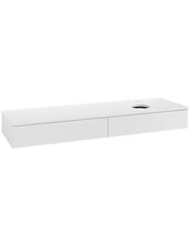 Antao Vanity unit 1600 x 190 x 500 mm incl Lighting with Grain Texture - Panel: Paint