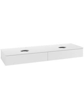 Antao Vanity unit 1600 x 190 x 500 mm incl Lighting with Grain Texture - Panel: Paint