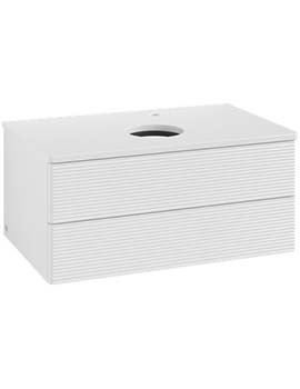 Antao Vanity unit 800 x 360 x 500 mm incl Lighting with Grain Texture - Panel: Paint