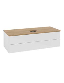 Antao Vanity unit 1200 x 360 x 500 mm incl Lighting with No Texture - Panel: Honey Oak Wood
