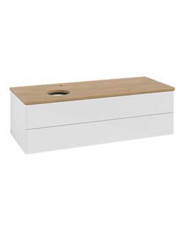Antao Vanity unit 1200 x 360 x 500 mm incl Lighting with No Texture - Panel: Honey Oak Wood