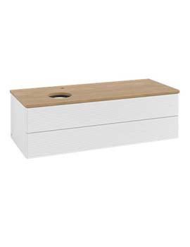 Antao Vanity unit 1200 x 360 x 500 mm incl Lighting with Grain Texture - Panel: Honey Oak Wood