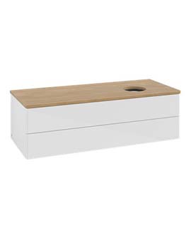 Antao Vanity unit 1200 x 360 x 500 mm incl Lighting with No Texture - Panel: Honey Oak Wood