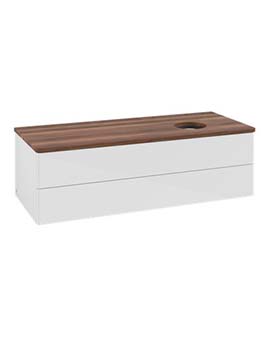 Antao Vanity unit 1200 x 360 x 500 mm incl Lighting with No Texture - Panel: Warm Walnut Wood