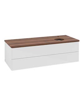 Antao Vanity unit 1200 x 360 x 500 mm incl Lighting with No Texture - Panel: Warm Walnut Wood