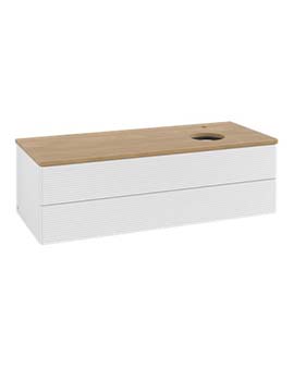 Antao Vanity unit 1200 x 360 x 500 mm incl Lighting with Grain Texture - Panel: Honey Oak Wood