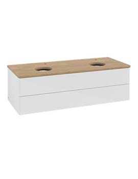 Antao Vanity unit 1200 x 360 x 500 mm incl Lighting with No Texture - Panel: Honey Oak Wood