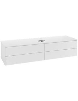 Antao Vanity unit 1600 x 360 x 500 mm incl Lighting with Grain Texture - Panel: Paint