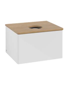 Antao Vanity unit 600 x 360 x 500 mm incl Lighting with No Texture - Panel: Honey Oak Wood