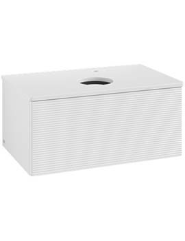 Antao Vanity unit 800 x 360 x 500 mm incl Lighting with Grain Texture - Panel: Paint