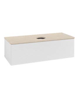 Antao Vanity unit 1200 x 360 x 500 mm incl Lighting with Grain Texture - Panel: Botticino Stone