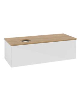 Antao Vanity unit 1200 x 360 x 500 mm incl Lighting with No Texture - Panel: Honey Oak Wood