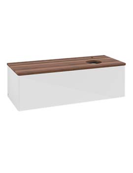 Antao Vanity unit 1200 x 360 x 500 mm incl Lighting with No Texture - Panel: Warm Walnut Wood
