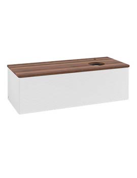 Antao Vanity unit 1200 x 360 x 500 mm incl Lighting with Grain Texture - Panel: Warm Walnut Wood