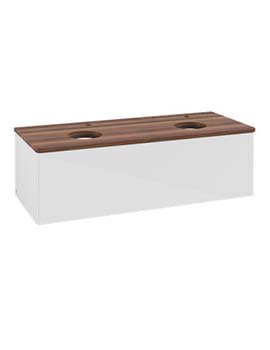 Antao Vanity unit 1200 x 360 x 500 mm incl Lighting with No Texture - Panel: Warm Walnut Wood