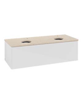 Antao Vanity unit 1200 x 360 x 500 mm incl Lighting with No Texture - Panel: Botticino Stone