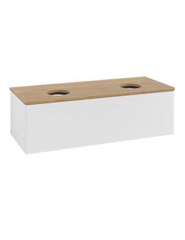 Antao Vanity unit 1200 x 360 x 500 mm incl Lighting with Grain Texture - Panel: Honey Oak Wood