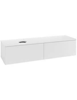 Antao Vanity unit 1600 x 360 x 500 mm incl Lighting with Grain Texture - Panel: Paint