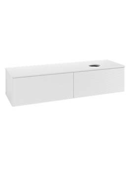 Antao Vanity unit 1600 x 360 x 500 mm incl Lighting with Grain Texture - Panel: Paint